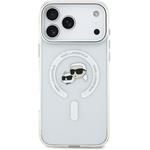 Karl Lagerfeld IML K&CH Heads Metal Frame MagSafe kryt pre iPhone 17 Pro Max, transparentný