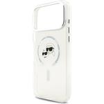 Karl Lagerfeld IML K&CH Heads Metal Frame MagSafe kryt pre iPhone 17 Pro Max, transparentný