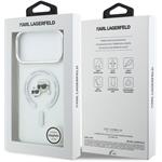 Karl Lagerfeld IML K&CH Heads Metal Frame MagSafe kryt pre iPhone 17 Pro Max, transparentný