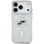 Karl Lagerfeld IML K&CH Heads Metal Frame MagSafe kryt pre iPhone 17 Pro, transparentný