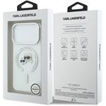 Karl Lagerfeld IML K&CH Heads Metal Frame MagSafe kryt pre iPhone 17 Pro, transparentný