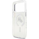 Karl Lagerfeld IML K&CH Heads Metal Frame MagSafe kryt pre iPhone 18 Pro, biely