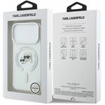 Karl Lagerfeld IML K&CH Heads Metal Frame MagSafe kryt pre iPhone 18 Pro, biely