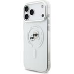 Karl Lagerfeld IML K&CH Heads Metal Frame MagSafe kryt pre iPhone 18 Pro Max, biely