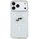 Karl Lagerfeld IML K&CH Heads Metal Frame MagSafe kryt pre iPhone 18 Pro Max, biely