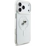 Karl Lagerfeld IML K&CH Heads Metal Frame MagSafe kryt pre iPhone 18 Pro Max, biely