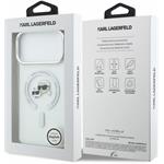 Karl Lagerfeld IML K&CH Heads Metal Frame MagSafe kryt pre iPhone 18 Pro Max, biely