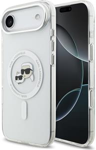 Karl Lagerfeld IML K&CH Heads Metal Frame MagSafe kryt pre iPhone Air, transparentný