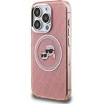 Karl Lagerfeld IML K&CH Heads Repeated Logo MagSafe kryt pre iPhone 15 Pro Max, ružový