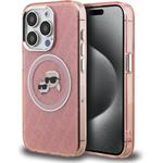 Karl Lagerfeld IML K&CH Heads Repeated Logo MagSafe kryt pre iPhone 15 Pro Max, ružový