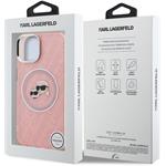 Karl Lagerfeld IML K&CH Heads Repeated Logo MagSafe kryt pre iPhone 15, ružový