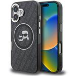 Karl Lagerfeld IML K&CH Heads Repeated Logo MagSafe kryt pre iPhone 16, čierny