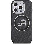 Karl Lagerfeld IML K&CH Heads Repeated Logo MagSafe kryt pre iPhone 16 Pro Max, čierny