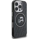 Karl Lagerfeld IML K&CH Heads Repeated Logo MagSafe kryt pre iPhone 16 Pro Max, čierny
