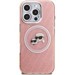 Karl Lagerfeld IML K&CH Heads Repeated Logo MagSafe kryt pre iPhone 16 Pro Max, ružový