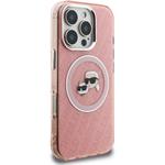 Karl Lagerfeld IML K&CH Heads Repeated Logo MagSafe kryt pre iPhone 16 Pro Max, ružový