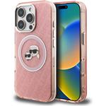 Karl Lagerfeld IML K&CH Heads Repeated Logo MagSafe kryt pre iPhone 16 Pro, ružový