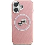 Karl Lagerfeld IML K&CH Heads Repeated Logo MagSafe kryt pre iPhone 16, ružový