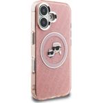 Karl Lagerfeld IML K&CH Heads Repeated Logo MagSafe kryt pre iPhone 16, ružový