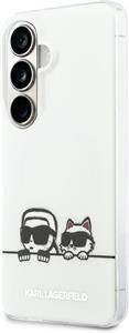 Karl Lagerfeld IML K&CH Peekaboo Logo Magnetic kryt pre Samsung Galaxy S26, biely