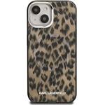 Karl Lagerfeld IML Leopard MagSafe kryt pre iPhone 15, hnedý