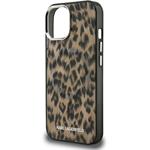Karl Lagerfeld IML Leopard MagSafe kryt pre iPhone 15, hnedý