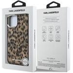 Karl Lagerfeld IML Leopard MagSafe kryt pre iPhone 15, hnedý