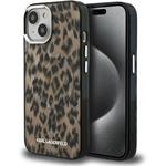 Karl Lagerfeld IML Leopard MagSafe kryt pre iPhone 15, hnedý