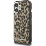 Karl Lagerfeld IML Leopard MagSafe kryt pre iPhone 16, hnedý