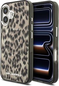 Karl Lagerfeld IML Leopard MagSafe kryt pre iPhone 17, hnedý