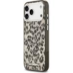 Karl Lagerfeld IML Leopard MagSafe kryt pre iPhone 17 Pro Max, hnedý