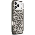 Karl Lagerfeld IML Leopard MagSafe kryt pre iPhone 17 Pro Max, hnedý