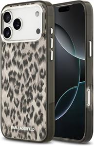 Karl Lagerfeld IML Leopard MagSafe kryt pre iPhone 17 Pro Max, hnedý