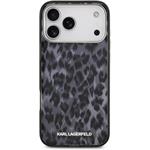 Karl Lagerfeld IML Leopard MagSafe kryt pre iPhone 17 Pro Max, sivý