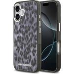 Karl Lagerfeld IML Leopard MagSafe kryt pre iPhone 17, sivý