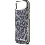 Karl Lagerfeld IML Leopard MagSafe kryt pre iPhone Air, sivý