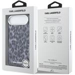 Karl Lagerfeld IML Leopard MagSafe kryt pre iPhone Air, sivý