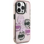 Karl Lagerfeld IML Multi K&CH Heads kryt pre iPhone 15 Pro Max, ružový