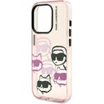 Karl Lagerfeld IML Multi K&CH Heads kryt pre iPhone 15 Pro Max, ružový