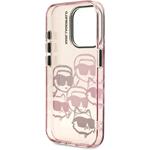 Karl Lagerfeld IML Multi K&CH Heads kryt pre iPhone 15 Pro Max, ružový