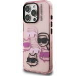 Karl Lagerfeld IML Multi K&CH Heads kryt pre iPhone 16 Pro Max, ružový