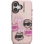 Karl Lagerfeld IML Multi K&CH Heads kryt pre iPhone 16, ružový