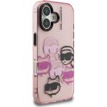 Karl Lagerfeld IML Multi K&CH Heads kryt pre iPhone 16, ružový