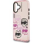 Karl Lagerfeld IML Multi K&CH Heads kryt pre iPhone 16, ružový