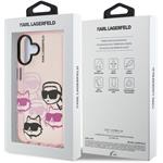 Karl Lagerfeld IML Multi K&CH Heads kryt pre iPhone 16, ružový