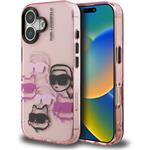 Karl Lagerfeld IML Multi K&CH Heads kryt pre iPhone 16, ružový