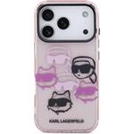 Karl Lagerfeld IML Multi K&CH Heads kryt pre iPhone 17 Pro, ružový