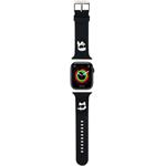 Karl Lagerfeld Karl a Choupette Head NFT remienok pre Apple Watch 42/44/45/49, čierny