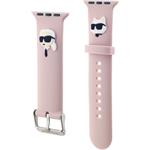 Karl Lagerfeld Karl and Choupette Head NFT remienok pre Apple Watch 38/40/41, ružový