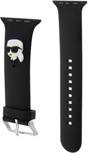 Karl Lagerfeld Karl Head NFT remienok pre Apple Watch 38/40/41, čierny